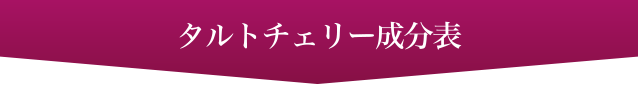 タルトチェリー成分表